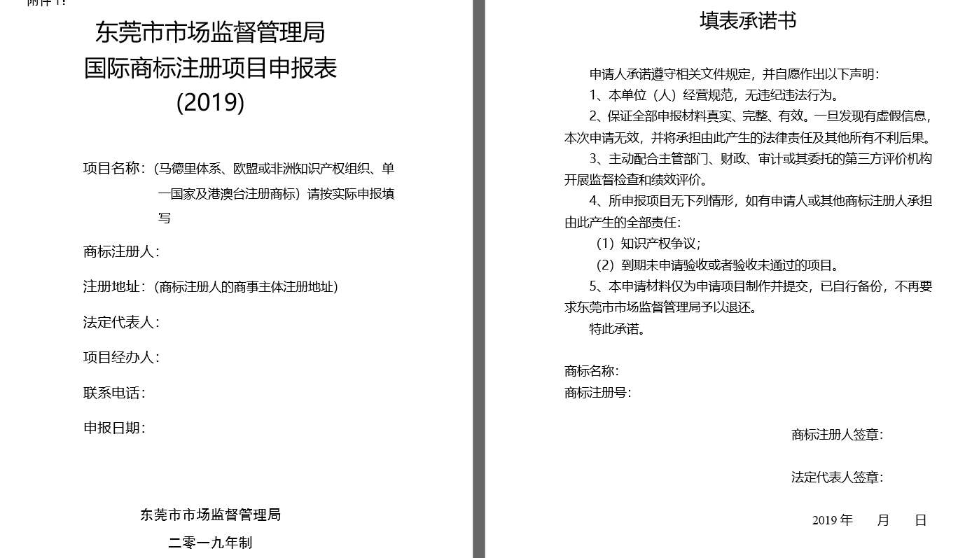 关于组织2019年国际商标注册项目申报的通知！